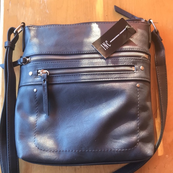 MOTO STYLE CROSSBODY BAG *NEW! *NWT *INC *MACY’S *NAVY & SILVER *BOHO *VERSATILE - Picture 16 of 17